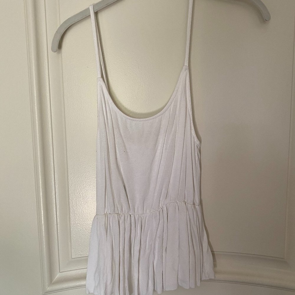 white peplum tank top
